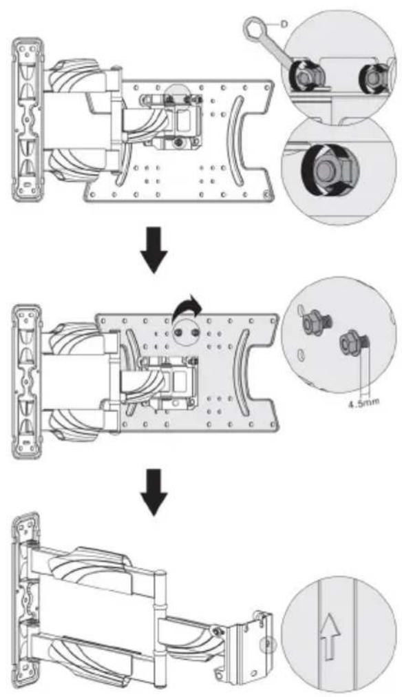 Technical diagram illustrating the assembly of a mechanical component with labeled parts and dimensions