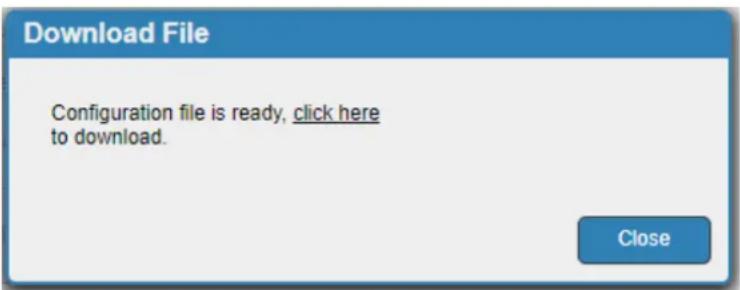 Download File Configuration file is ready, click here to download. Close