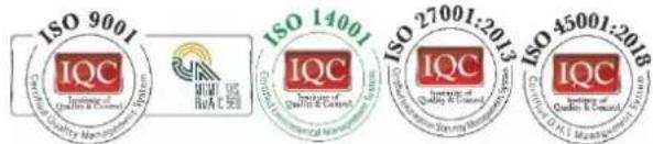 ISO 9001 IQC Institute of Quality & Control System ISO 14001 IQC Institute of Quality & Control System ISO 27001:2013 IQC Institute of Quality & Control System ISO 45001:2018 IQC Institute of Quality & Control System