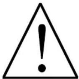 Warning symbol image with exclamation mark inside triangle