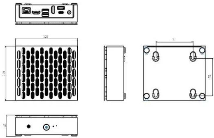 AOPEN DE3125 - ■ Chassis Dimension - 1