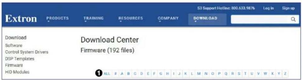 S3 Support Hotline: 800.633.9876 Log in Sign up Extron PRODUCTS TRAINING RESOURCES COMPANY DOWNLOAD Download Software Download Center Control System Drivers Firmware (192 files) DSP Templates Firmware HID Modules ALL # A B C D E F G H I J K L M N O P Q R S T U V W X Y Z