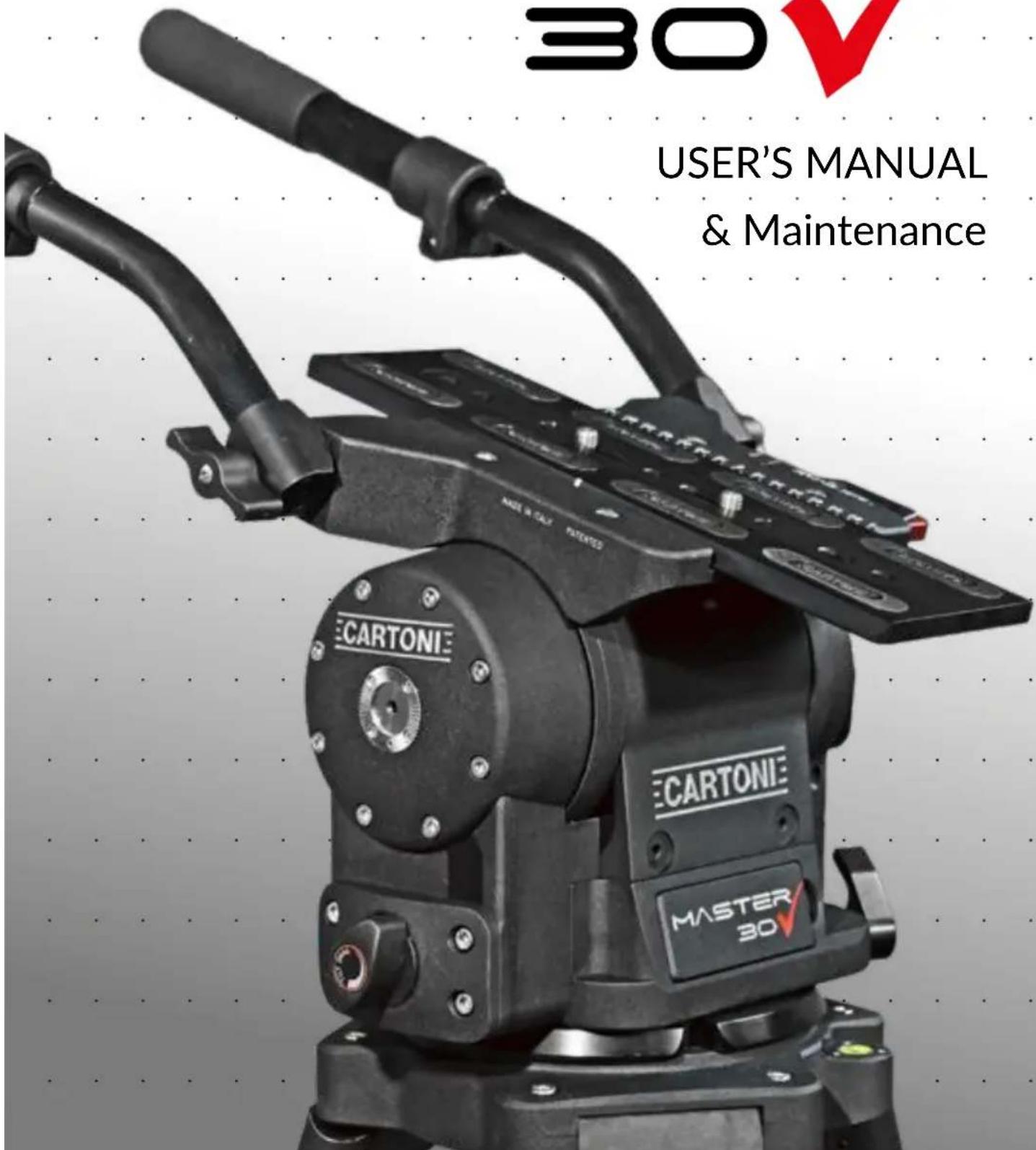 30V USER'S MANUAL & Maintenance CARTONI CARTONI MASTER 30√