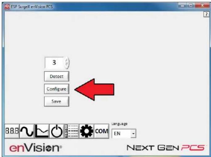 ESP SurgeX enVision PCS 3 Detect Configure Save Language 888 EN enVision® NEXT GEN PCS