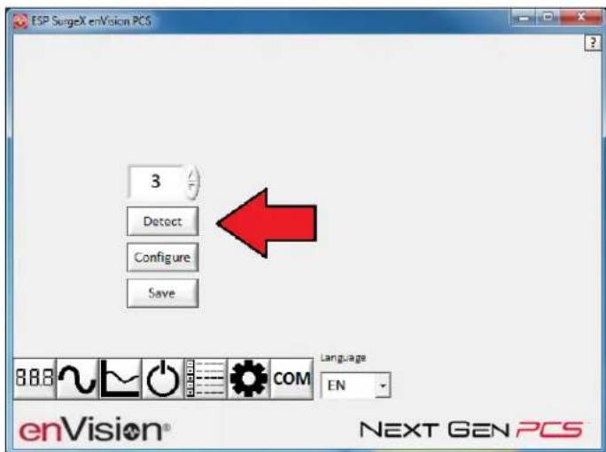 ESP SurgeX enVision PCS 3 Detect Configure Save Language 888 EN com NEXT GEN PCS