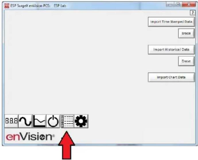 ESP SurgeX enVision PCS: ESP Lab Import Time Stamped Data Erase Import Historical Data Erase Import Chart Data 888 enVision®