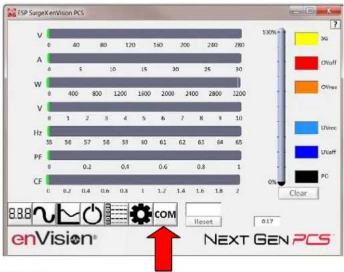 SurgeX enVision - Configure the Data Interface Cable and COM Port - 1