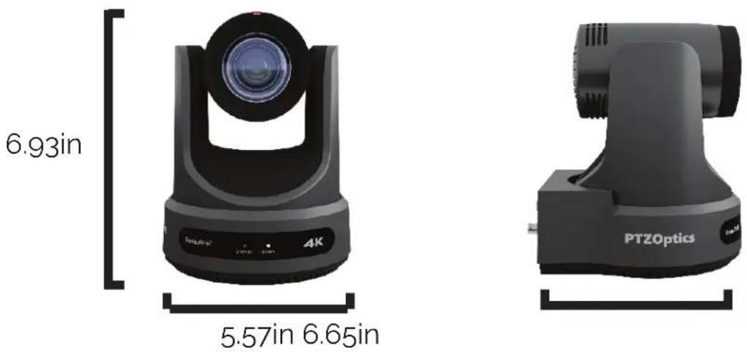 PTZ Optics PT30X-LINK-4K-WH - Dimensions - 1