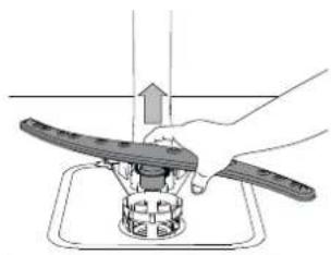 Illustration of a hand using a tool to press or install a mechanical component on a base (no text or symbols visible).