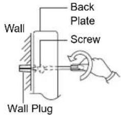 Back Plate Screw Wall Wall Plug