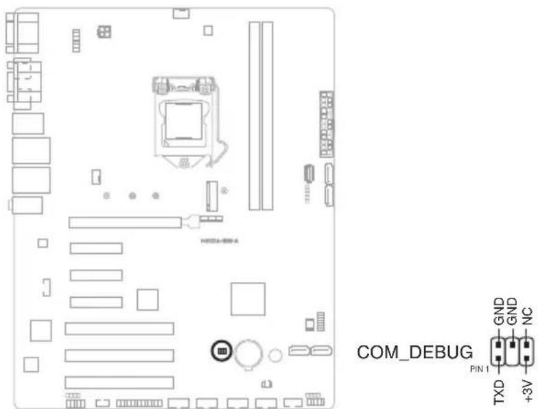 COM_DEBUG PIN 1 GND GND NC TXD +3V