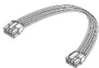 Coiled cable or connector with multiple connectors (no text or symbols visible)