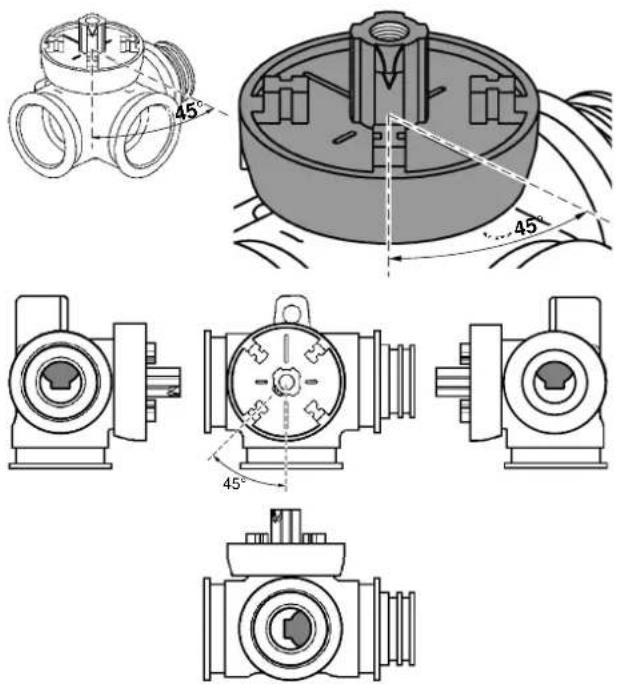 Technical drawings of mechanical components with dimension annotations and sectional views