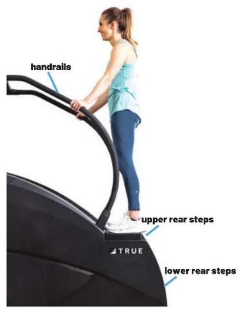 handrails upper rear steps TRUE lower rear steps