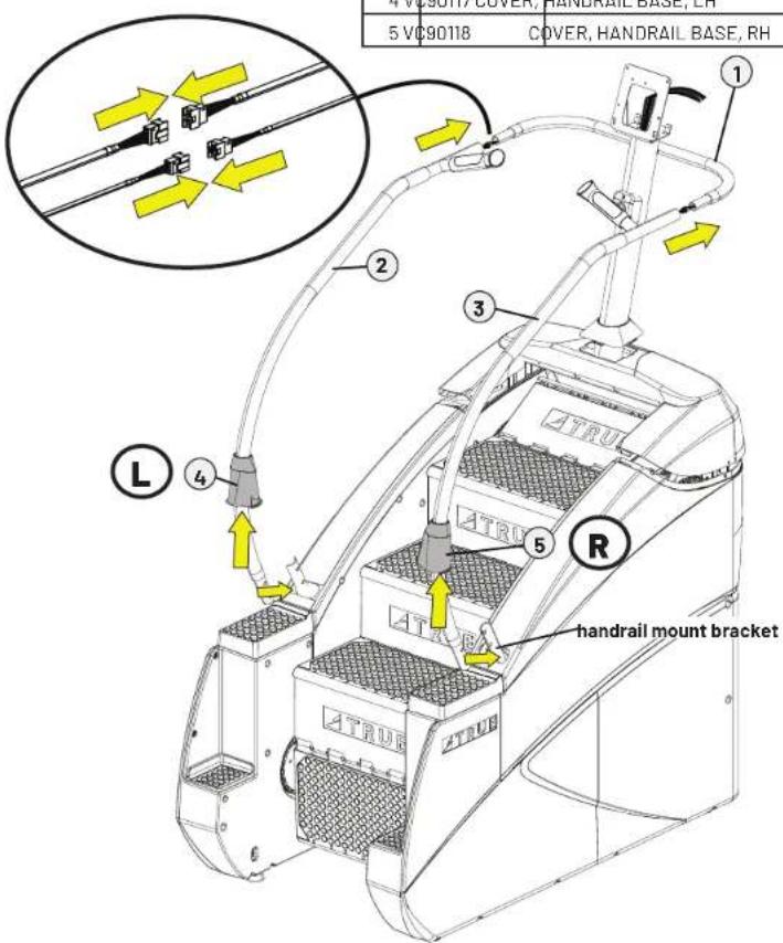 4 VCH017 COVER, HANDRAIL BASE, LH 5 VC90118 COVER, HANDRAIL BASE, RH ① ② ③ ④ ⑤ ⑥ ⑦ ⑧ handrail mount bracket ⑨ ⑩ ⑪ ⑫ ⑬