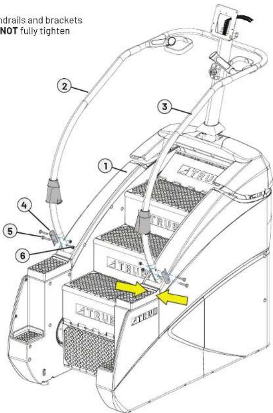 ndrails and brackets NOT fully tighten ① ② ③ ④ ⑤ ⑥ ATRUS ATRUS ATRUS ATRUS