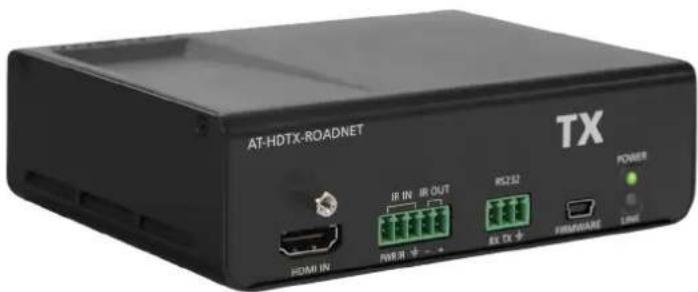 AT-HDTX-ROADNET TX JR IN 串 OUT RS232 POWER HDMI IN FWR IN 串 OUT RX TX 串 FIRMWARE 5 MHz