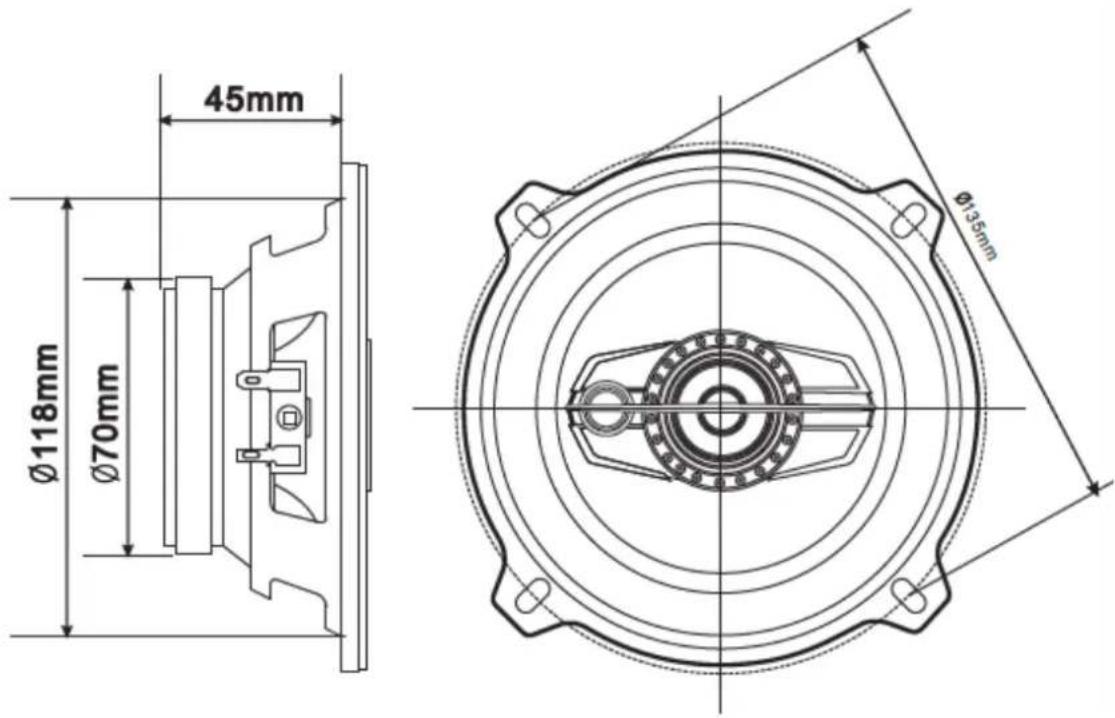 45mm Ø118mm Ø70mm Ø135mm