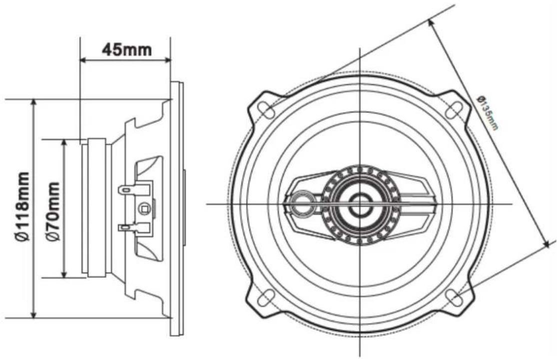 45mm Ø118mm Ø70mm Ø135mm