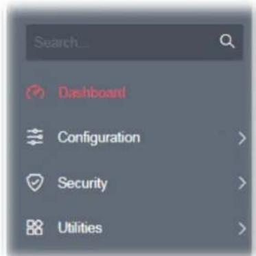 Search... Dashboard Configuration Security Utilities