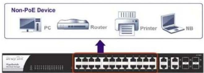 Draytek VigorSwitch P1281x - For Non-PoE device only - 1
