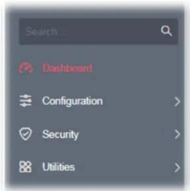Search Dashboard Configuration > Security > Utilities >