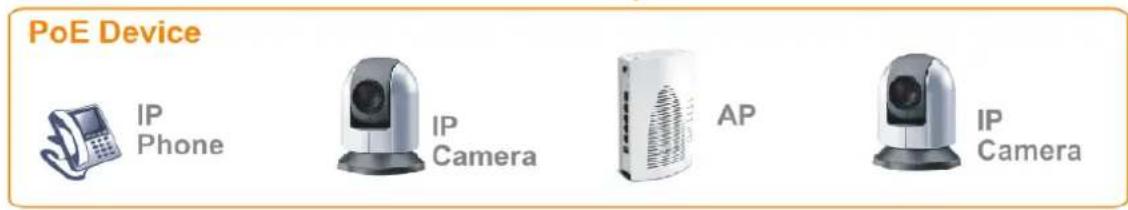 PoE Device IP Phone IP Camera AP IP Camera