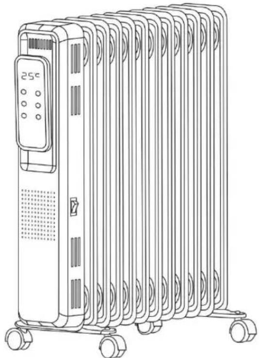 RUSSELL HOBBS RHOFR2009-D - Fin / 11 Fin Digital Oil Filled Radiator With Touch Control - 1