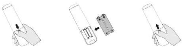 Kogan KAQL55R96KA - Install Remote Control Batteries - 1