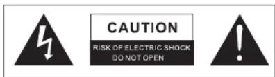 CAUTION RISK OF ELECTRIC SHOCK DO NOT OPEN