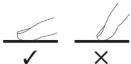 Diagram showing two hand-drawn symbols: a checkmark and an X, likely indicating correct and incorrect states.