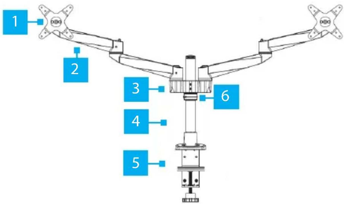 StarTech.com ARMDUALPS - Product Diagram - 1