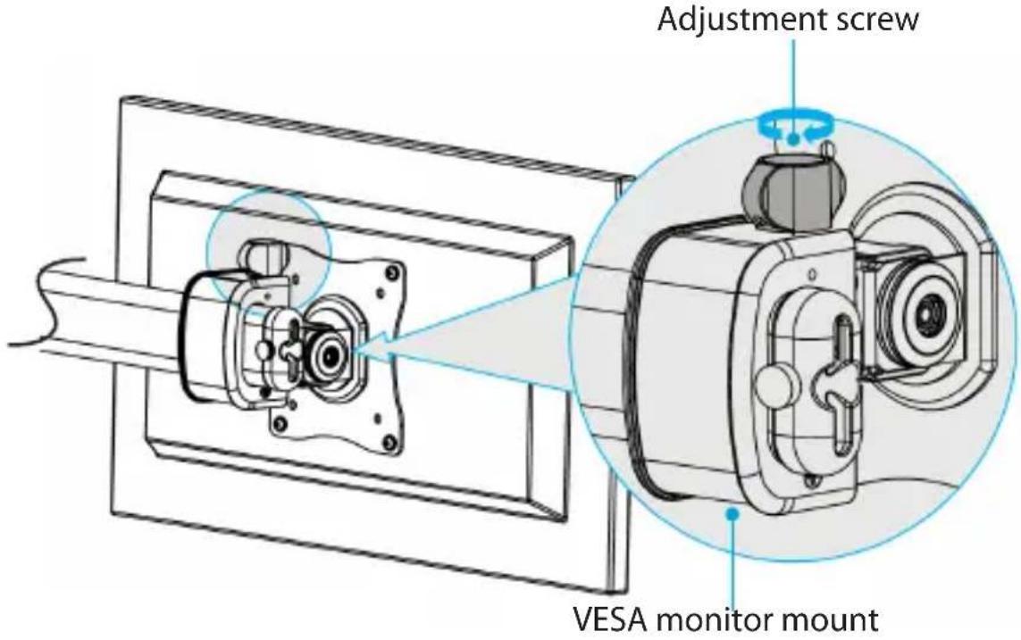Adjustment screw VESA monitor mount