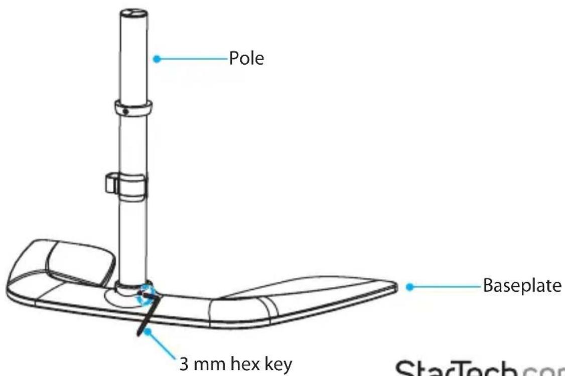 Pole Baseplate 3 mm hex key StarTech.com