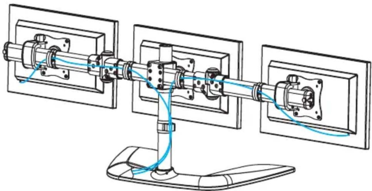 StarTech.com ARMBARTRIO2 - Attach the cable-management clips - 2