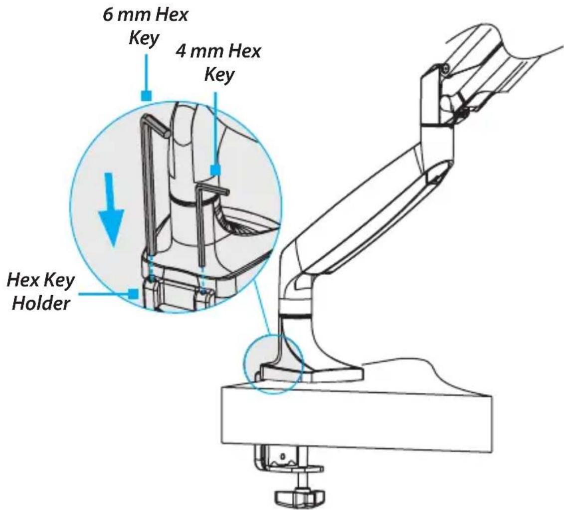 6 mm Hex Key 4 mm Hex Key Hex Key Holder
