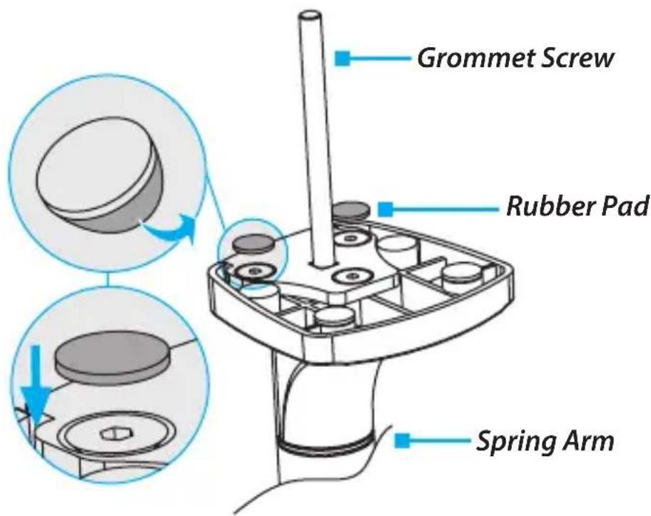Grommet Screw Rubber Pad Spring Arm