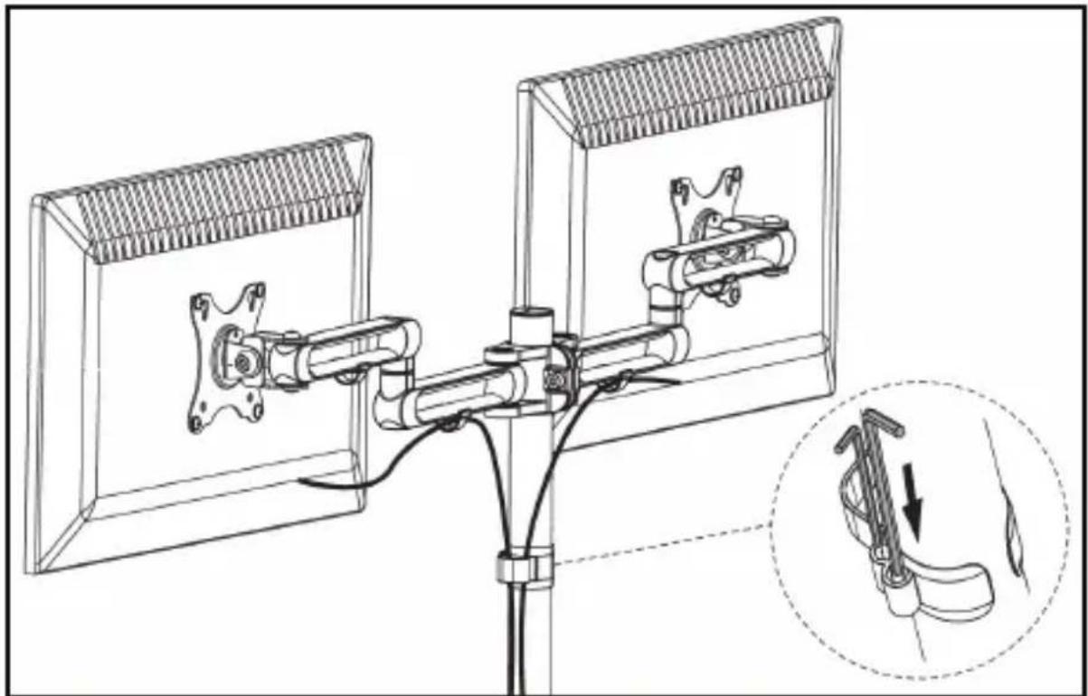 StarTech.com ARMDUAL3 - Routing the Cables - 1