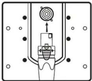 Pure mechanical diagram showing a valve or connector with no text, numbers, or symbols