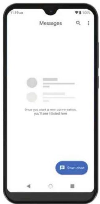 Messages Once you start a new conversation, you'll see it listed here Start chat