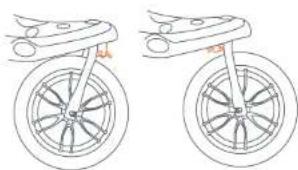 Baby Trend Navigator Lite Double - FRONT WHEEL LOCK - 1