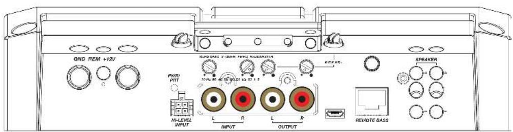 GND REM +12V MAGNIDIC V-DOWN INPUT MODERATION KEY PD1 PND PUT 35/46.00 48/57.00 52.1.5 IN-LEVEL INPUT L R L R INPUT OUTPUT REMOTE BASS SPEAKER