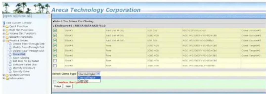 Areca Technology Corporation Select the Drives For Cloning Enclosure#1 : ARECA SATA RAID V1.0 ✓ Select: The Drives For Cloning ✓ Enclosure#1 : ARECA SATA RAID V1.0 ✓ Select: ✓ Select: ✓ Select: ✓ Select: ✓ Select: ✓ Select: ✓ Select: ✓ Select: ✓ Select: ✓ Select: ✓ Select: ✓ Select: ✓ Select: ✓ Sele…