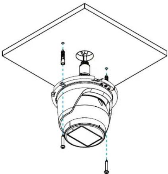 IDIS DC-D4532WERA - Use the screws, anchor provided with the camera to secure the install bracket on a wall or a ceiling. - 2