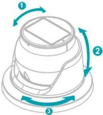 Diagram of a mechanical component with numbered parts and rotational arrows indicating motion or assembly.