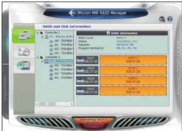 Intel J Micron HiY RAID Manager RAID and Disk Information Controller 1 P1: J Micron HiY R M1: TOS-85A M2: TOS-85A M3: TOS-85A Controller 2 P2: J Micron HiY R M1: TOS-85A M2: TOS-85A M3: TOS-85A RAID Information RAID Level Status Capacity Physical Position(S) N/A N/A N/A N/A N/A N/A N/A N/A N/A N/A N/A N/A N/A N/A N/A N/A N/A N/A N/A N/A N/A N/A N/A N/A N/A N/A N/A N/A N/A N/A N/A N/A N/A N/A Releasing RAID 9