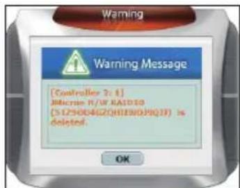 Warning Warning Message [Controller 2: 6] Microcontroller RA1D10 [5129084GZQH32WQJ9QJ8] is deleted. OK
