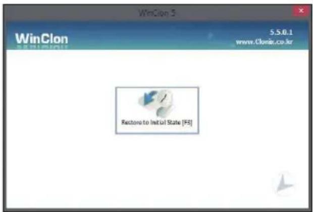 WinClon 5 5.5.0.1 www.Clonie.co.kr Restore to Initial State [F5]