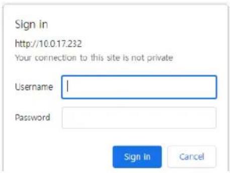 Sign in http://10.0.17.232 Your connection to this site is not private Username | Password Sign In Cancel