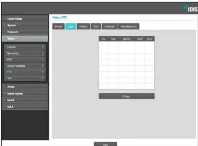 Quick Setup System Networks Video Camers Streaming MAT Proxy Modeling Ft2 TNT Audio Event Action Event IDLA Video / Ft2 Project Start Pattern Your Schedule Miscellaneous No. Use Name Start Stop Setup